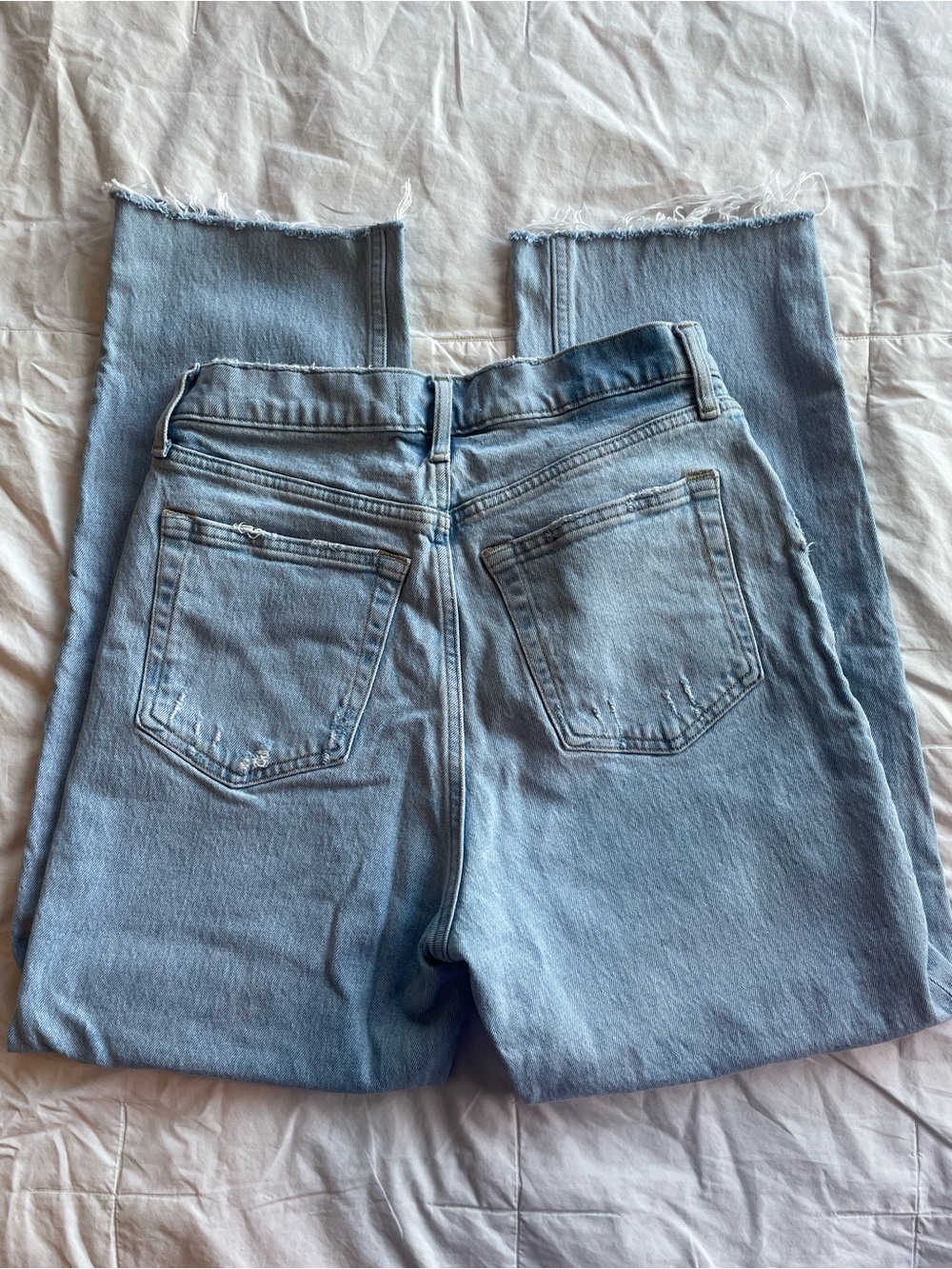 Abercrombie & Fitch Light Blue Asymmetric Waist The Dad high Rise Jean 28/6 R - Picture 5 of 7
